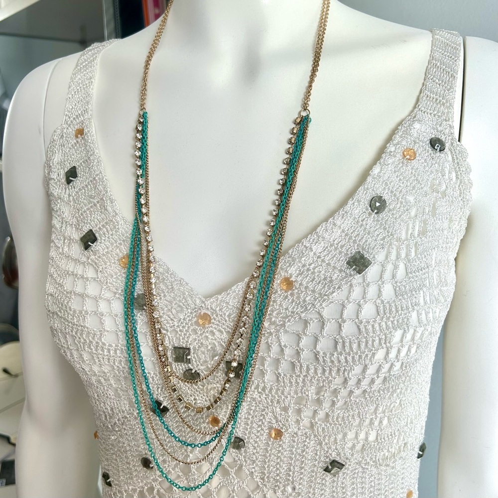 Mixed chain layered necklace